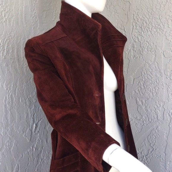 Argentinian Ladies Genuine Suede Leather Full Length Coat (Quilted Lining) - Picture 13 of 17